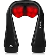 MagicMakers Electric Shiatsu Neck Massager with Heat - Pain Relief for Back, Shoulders &amp; Feet - G...
