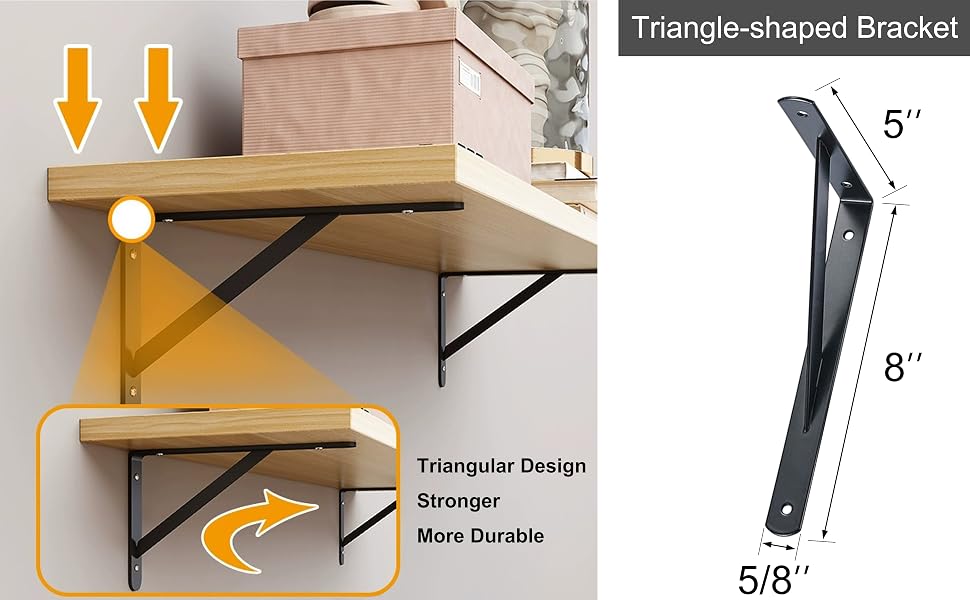 Triangle-shaped bracket