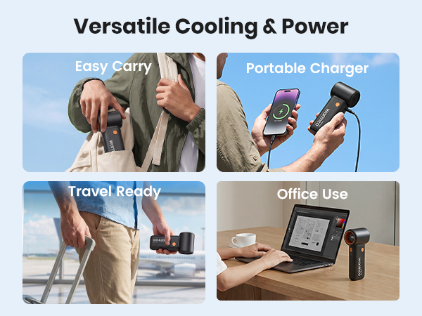 Versatile Cooling &amp;amp;amp; Portable Charger