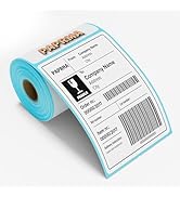 PAPRMA Direct Thermal Label Roll Shipping Labels 4” x 6” Thermal Printer Paper - Zebra Rollo Comp...