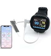 Pepultech Sleep Pulse Oximeter,Wearable Wrist Bluetooth Pulse Oximeter with Alarm for Low O2, Rec...