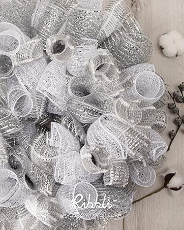 silver mesh wreath