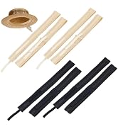 BENECREAT 8Pcs 2 Colors Hat Size Tape Hat Size Reducer Liner, Polyester Paste Style Adjustable Ba...