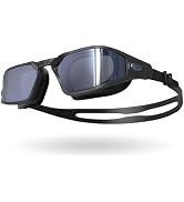 WATER TIME Adult Swim Goggles Anti-Fog REVO Mirrored Lens No Leak UV Protection Large Frame for L...