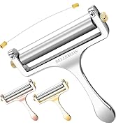 Bellemain Stainless Steel Wire Cheese Slicer with 2 Extra Wires – Handheld Cheese Cutter for Bloc...