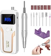Portable Nail Drill Professional 35000 RPM, MOCOWIND Rechargeable Electric Nail File Machine E Fi...
