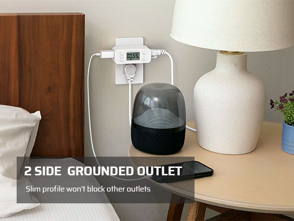 2 SIDE GROUNDED OUTLET