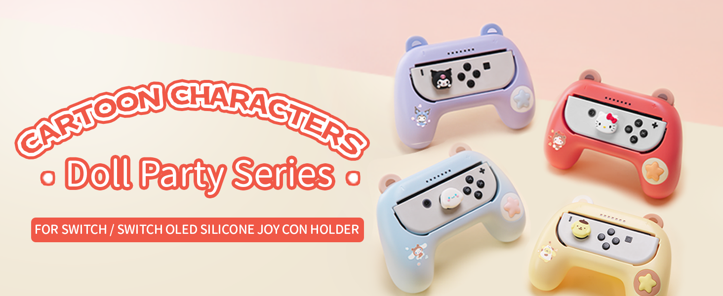 Cartoon Characters Hand Grips for Switch Joystick