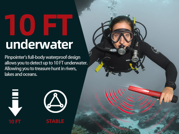 IP68 full-body waterproof Underwater Metal Detector 