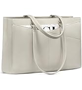 LOVEVOOK Laptop Bag for Women,15.6 Inch Laptop Tote Bag for Women,Vintage Leather Work Tote Bags ...