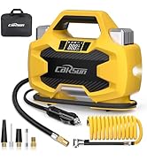 CARSUN Portable Heavy Duty Tire Inflator Pump,Dual Cylinders & Dual Motors Tire Pump,150PSI Air P...