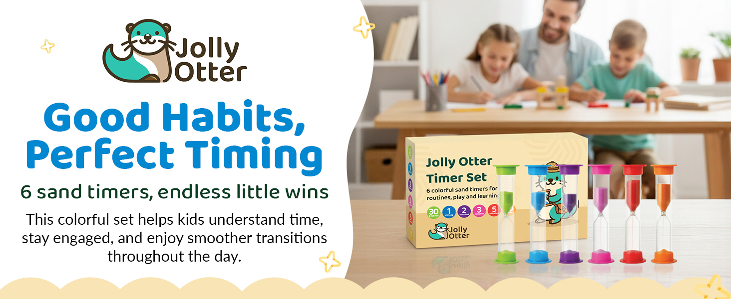 Good habits start with perfect timing, six sand timers for endless little wins.