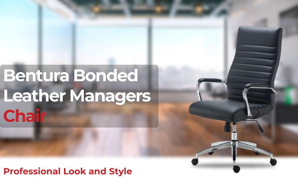 Staples Bentura Bonded Leather Managers Chair Black 