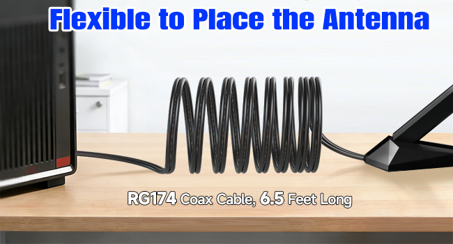wifi 6e antenna with extension cable cord