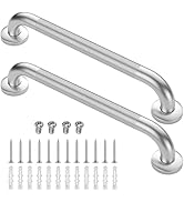 2 Pack 18 Inch Grab Bars for Bathtubs and Showers, Anti Slip Shower Grab Bars Stainless Steel Sho...