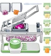 Vegetable Chopper, Veggie Chopper With 8 Blades, Onion Chopper with Container, Pro All-in-1 Food ...