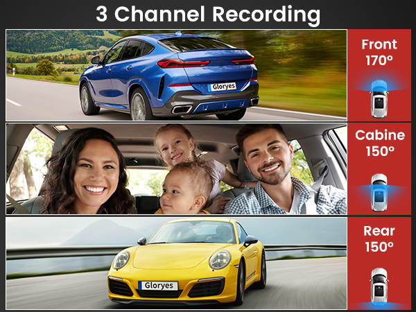 3 Channel Dash Cam
