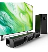 RIOWOIS Sound Bar for Smart TV, 90W Compact Soundbar TV Speaker with Subwoofer, 2.1Channel Home T...