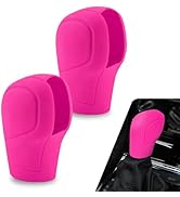 AWGUKA 2 PCS Car Gear Shift Head Cover, Comfortable Handle Handbrake Shifter Cover, Anti-Slip Aut...