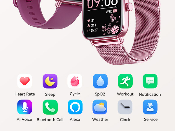 smart watch with 2 bands