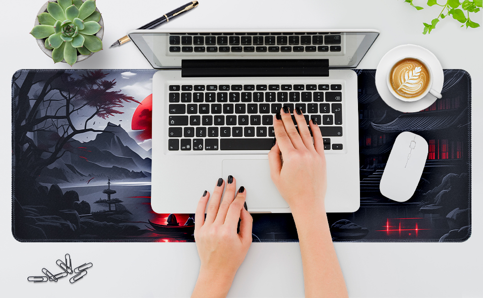 RedMoon mouse pad on the table