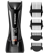 ManWills Body Hair Trimmer Men - Electric Groin Hair Trimmer with Upgraded Wide Ceramic Blade, Ba...