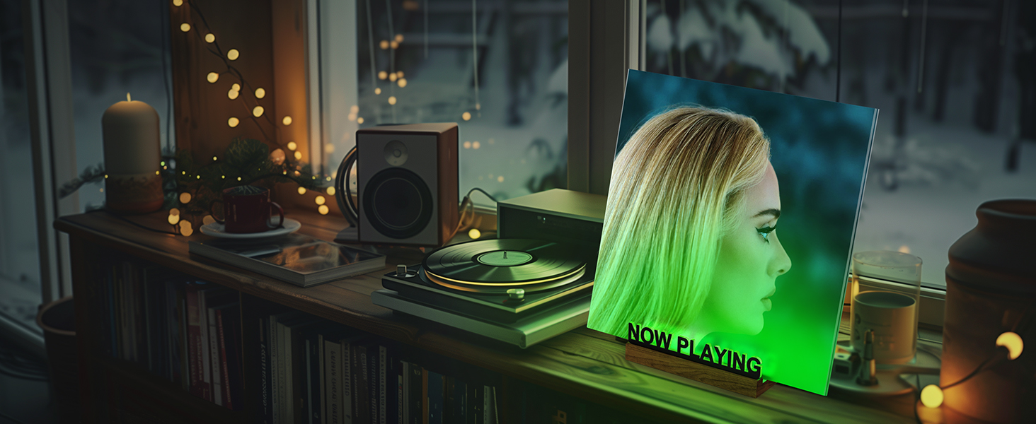 Light Up Vinyl Record Display Stand