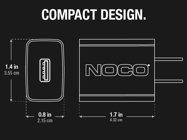 NOCO NUSB211NA 10W USB Wall Charger 10-watt USB single port, 2.1-Amp 10-watt USB