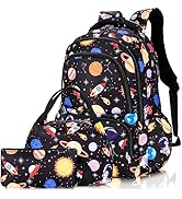 Unineovo Backpack for Girls, Rainbow Clouds Backpack Schoolbag, Lightweight School Bookbag with L...