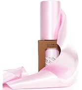 LaRibbons Light Pink Satin Ribbon 4 Inch 10 Yards Double Faced Luxury Light Pink Silk Ribbon for ...