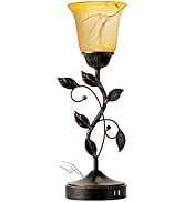 Touch Control Table Lamp with 2 USB Charging Ports, 3-Way Dimmable Bedside Nightstand Lamps, Ambe...