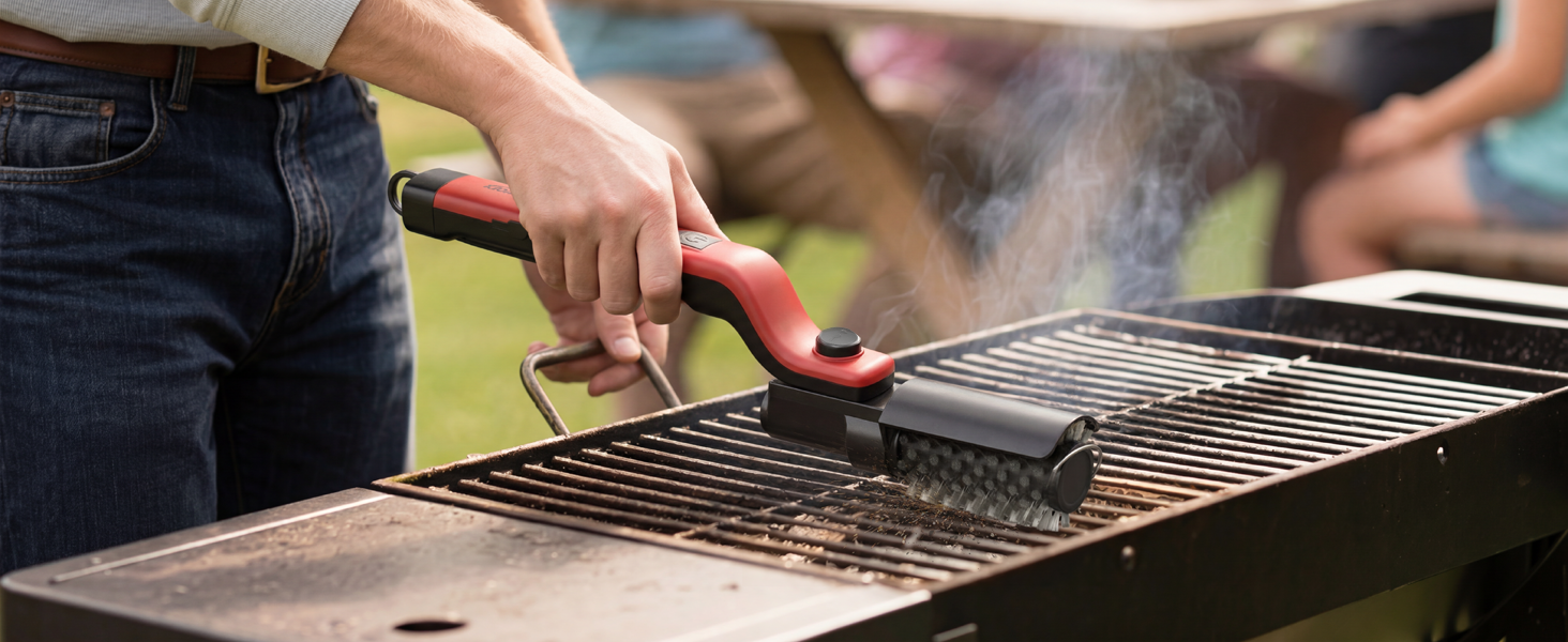 electric grill brush for outdoor grill automatic grill cleaner