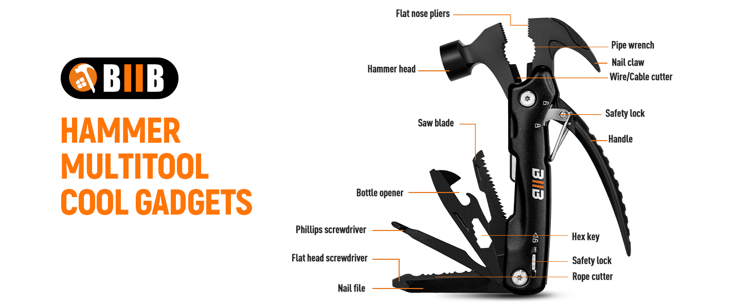 hammer multitool gifts men anniversary birthday gifts for men camping essentials survival gear tools