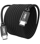 JasRoum 15 FT USB C Cable Fast Charging 100W, Extra Long USBC Charge Cord Type C 2.0 Data Transfe...
