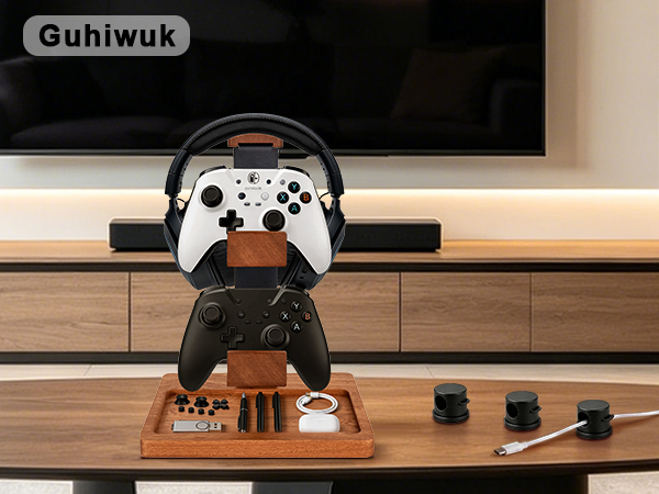 Headset Stand with Gaming Controller Holder