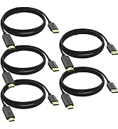 10 Feet DisplayPort to HDMI Cable 5-Pack, (Display Port) DP to HDMI Cable Male to Male Cord FHD N...