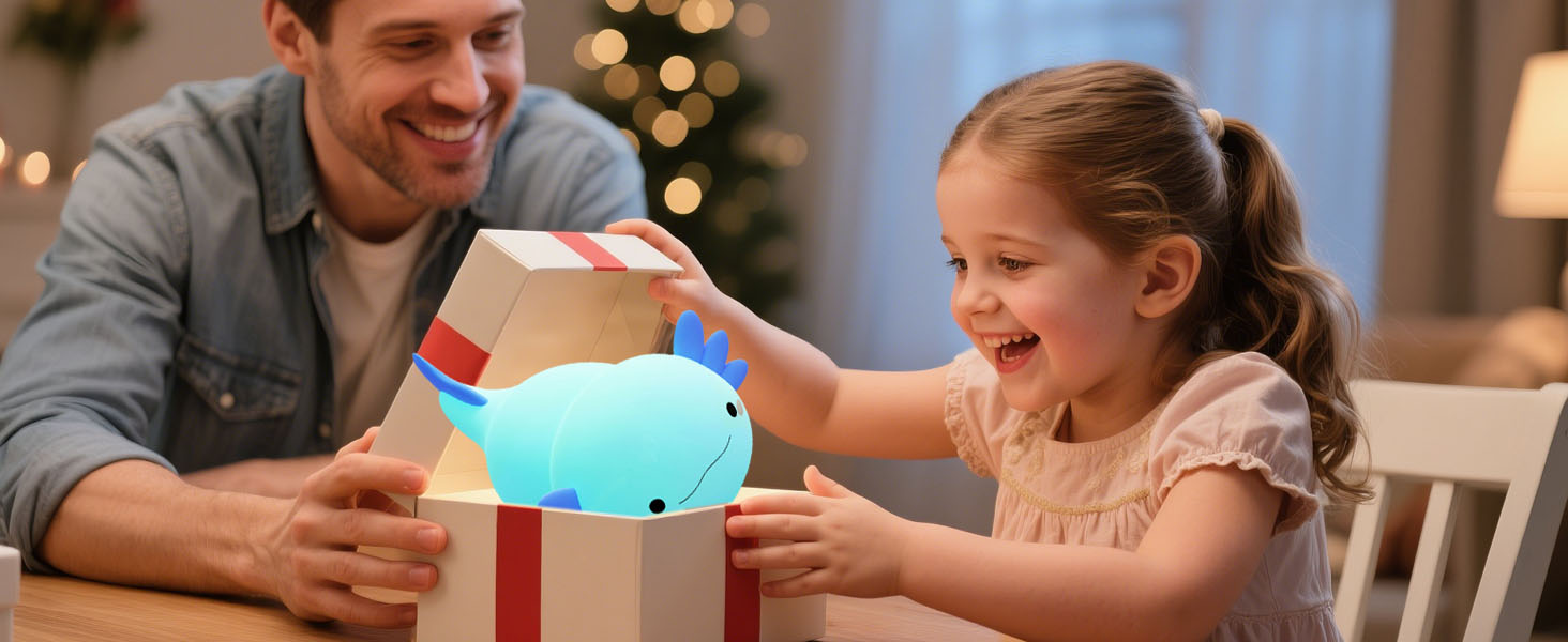 blue Axolotl night light