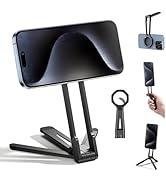 RUNNINGMT Magnetic Phone Tripod Stand Foldable Compatible with Magsafe,Mini Pocket Smartphone Tri...