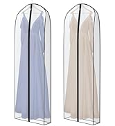 Zilink Breathable Dress Bags for Gowns Long 72” Wedding Dress Storage Bags Silky Dress Bags for C...