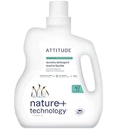 ATTITUDE Liquid Laundry Detergent, EWG Verified, HE Compatible, Plant-Based &amp; Vegan, Natural Laun...
