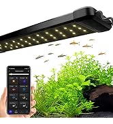 hygger 18W Smart Aquarium Light, Bluetooth LED Light with App Control, Full Spectrum Fish Tank Li...