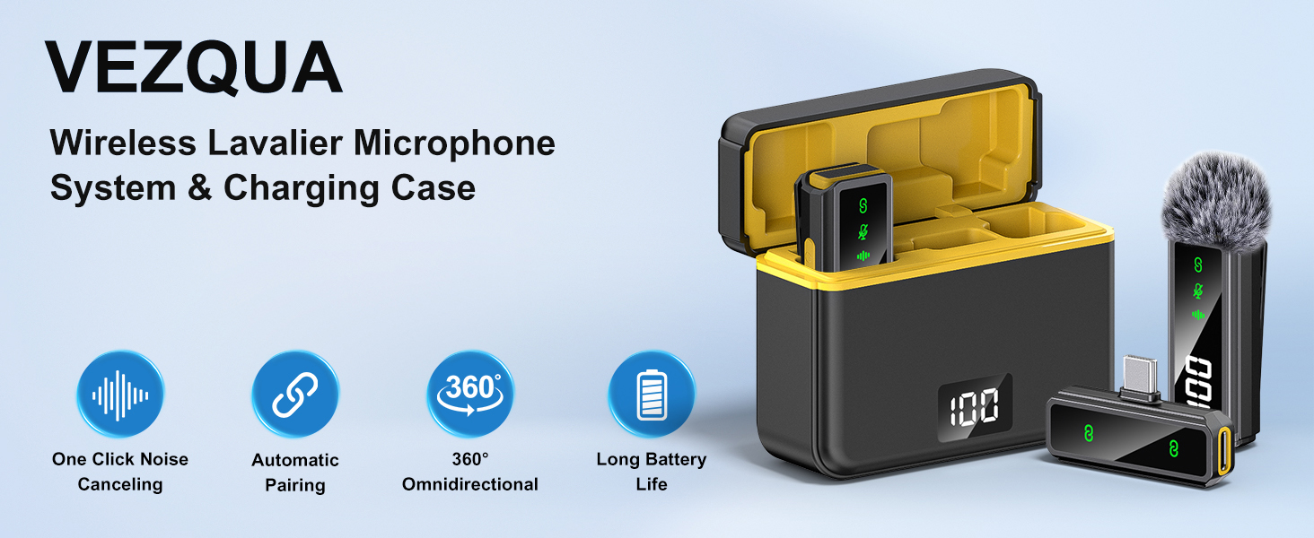 Mini Wireless Lavalier Microphone for iPhone/Android
