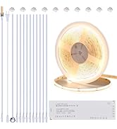 BENLUN 12V COB LED Under Cabinet Strip Lighting Kit 32.8ft, 4000K Natural White Cuttable LED Tape...