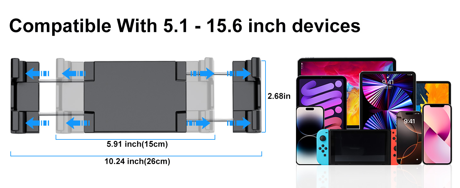 PLDHPRO iPad Holder for Car CD Slot, Adjustable Tablet Mount Air Vent Stand