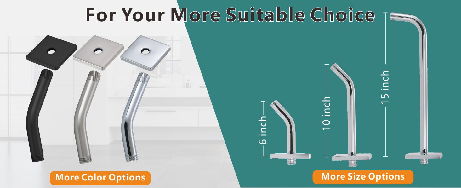 rain shower head arm