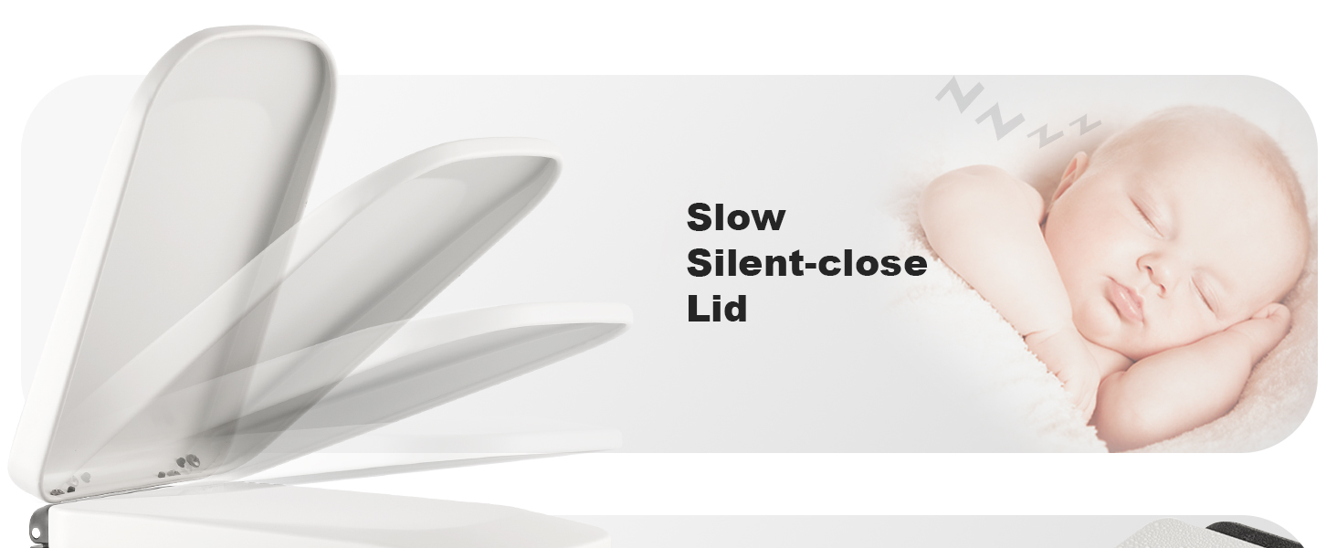 TrashAid small white bathroom trash can