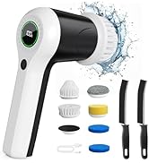 Electric Spin Scrubber, Shower Scrubber with Battery Level Display, Electric Scrubber for Cleanin...