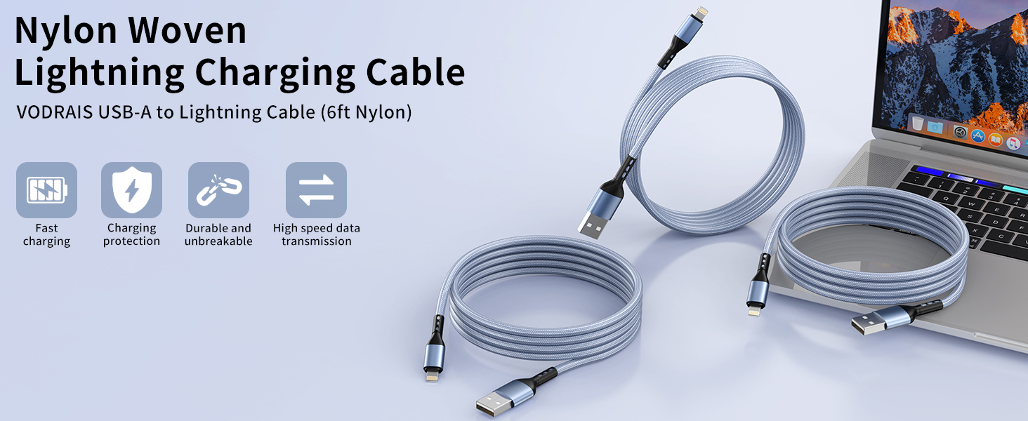 Nylon Braided iphone charger