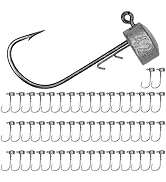 UperUper Ned Rig Jig Hook Kits, Double Barb Jig Heads Hooks for Bass Fishing Lures Baits, 1/15oz ...