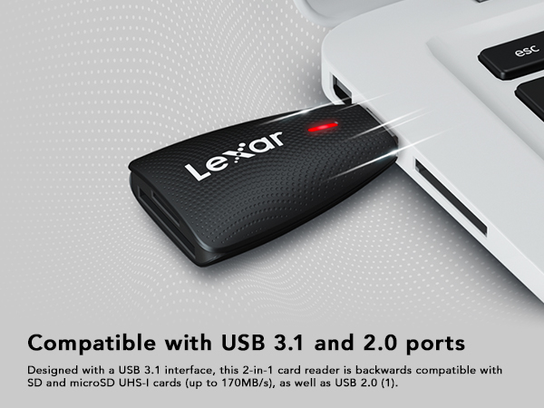 Compatible with USB 3.1 and 2.0 ports